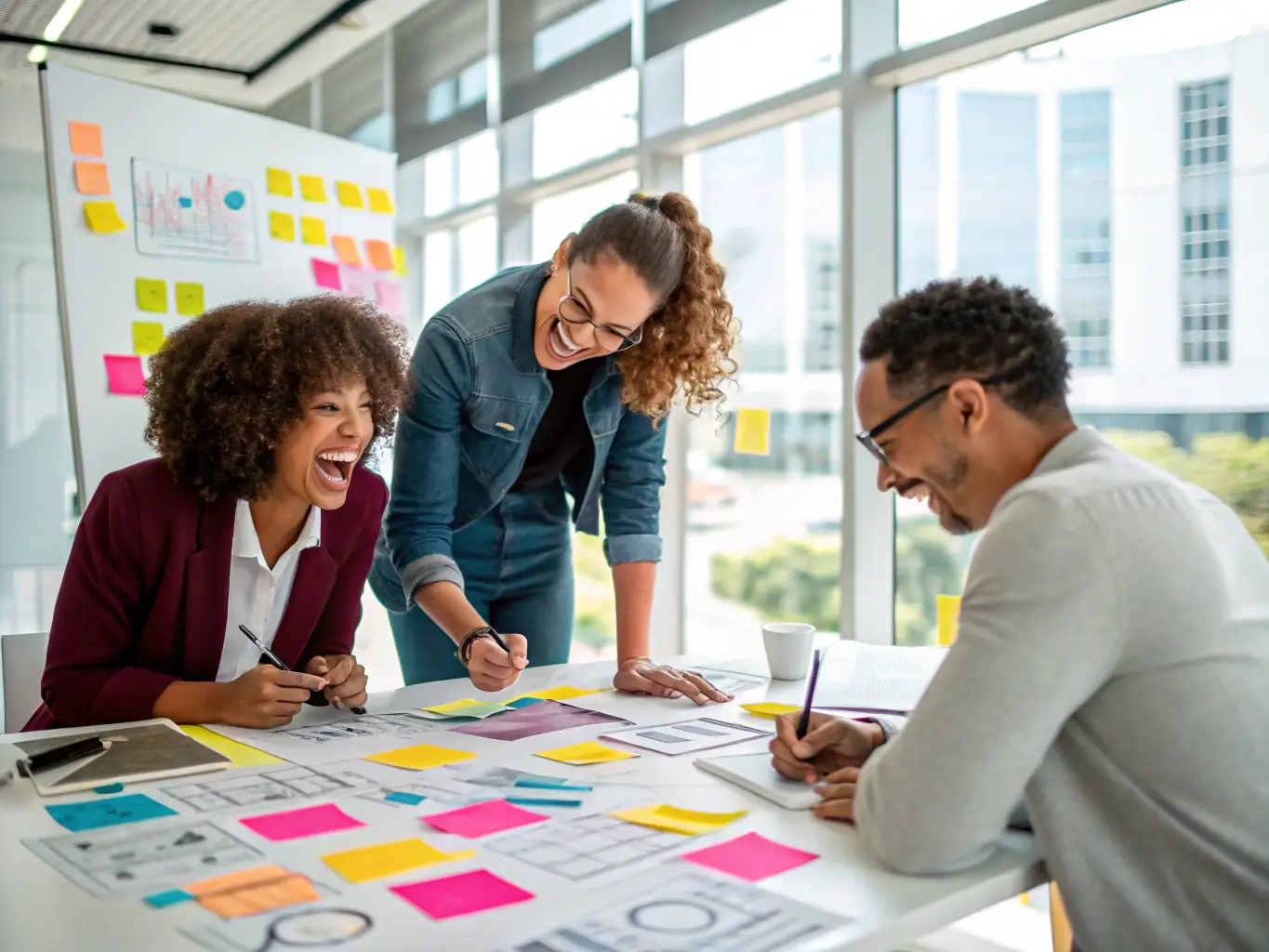 A dynamic image of venture capitalists meeting with tech entrepreneurs in a modern office, emphasizing innovation and collaboration.